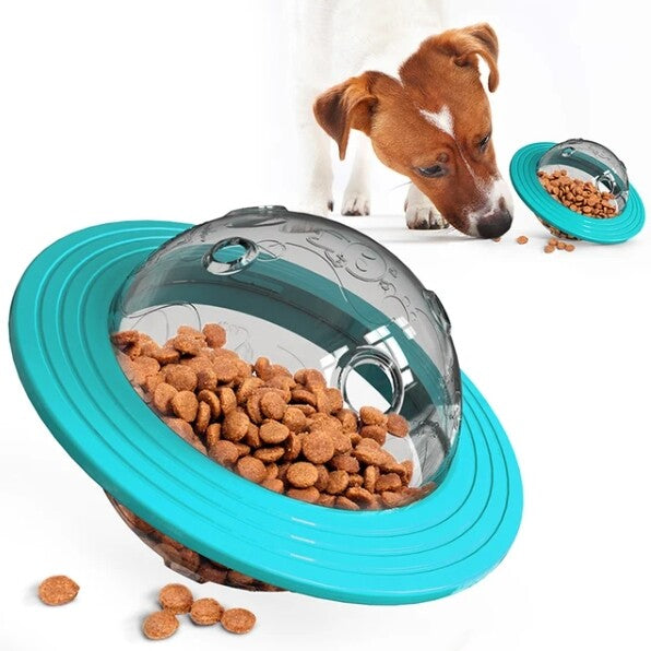 Flying Saucer Dog Game Flying Discs Toys Leaking Slow Food Feeder Ball