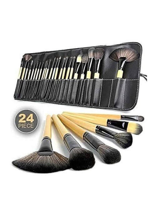 24-Piece Professional Makeup Brush Set – Soft, High-Quality Brushes for Face & Eyes
