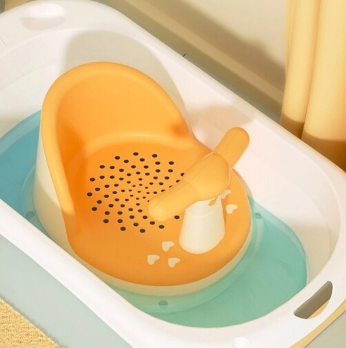 Infant Bath Tub Comfortable Baby Bath Chair for Newborns 6-18 Months